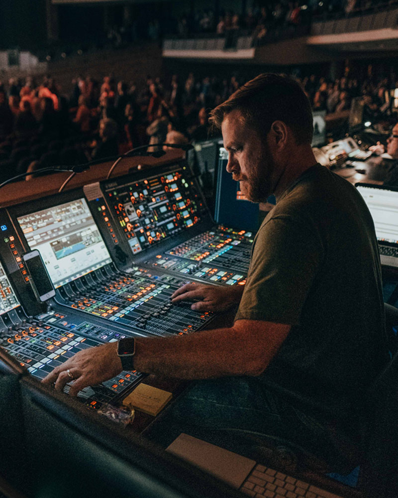 Dan Smith, providing church sound team mentorship.